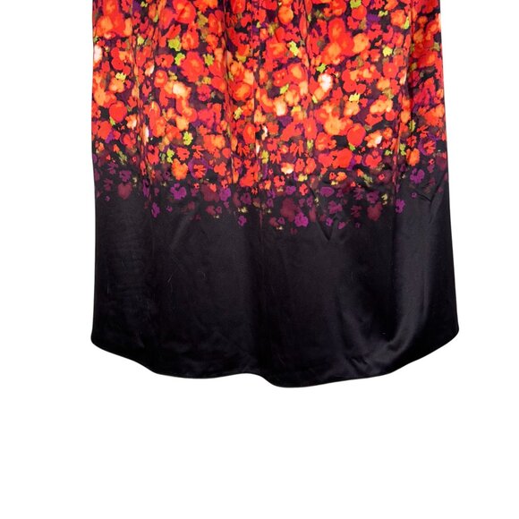 NWT Jessica Simpson Floral Fall Maxi Dress Red Black 6 Designer Statement - Picture 5 of 12